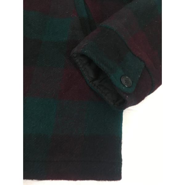 古着 90s USA製 WoolRich ボア フリース ライナー ブロック チェック フルジップ ウール スポーツ ジャケット L 古着 90s USA製 WoolRich ボア フリース ライナー ブロック チェック