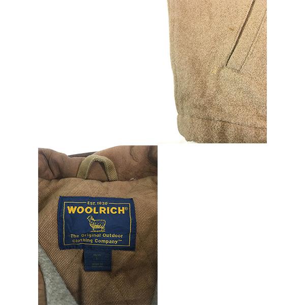 古着 00s WoolRich 「Wheat Heather」 本革 スエード襟 パデッド