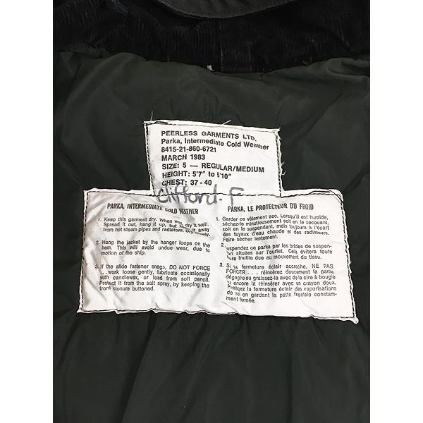 古着 80s カナダ軍 RCN 「Intermediate Cold Weather Parka」 防寒