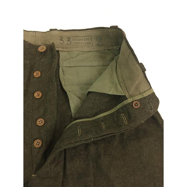 古着 50s フランス軍 M-52 ヘビー フランネル ウール トラウザーズ