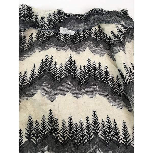 古着 90s USA製 BLACK MOUNTAIN 木 ツリー フォレスト ボーダー