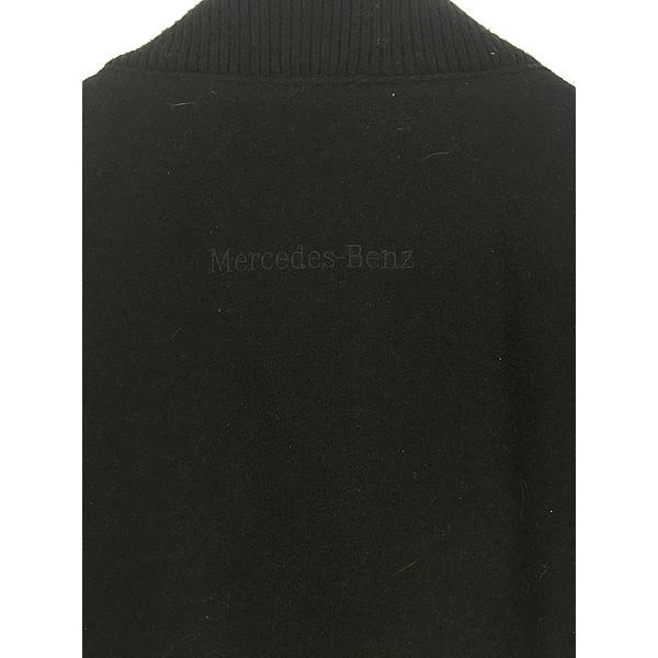 古着 00s Mercedes Benz ベンツ 刺しゅう 本革 レザー メルトン ウール