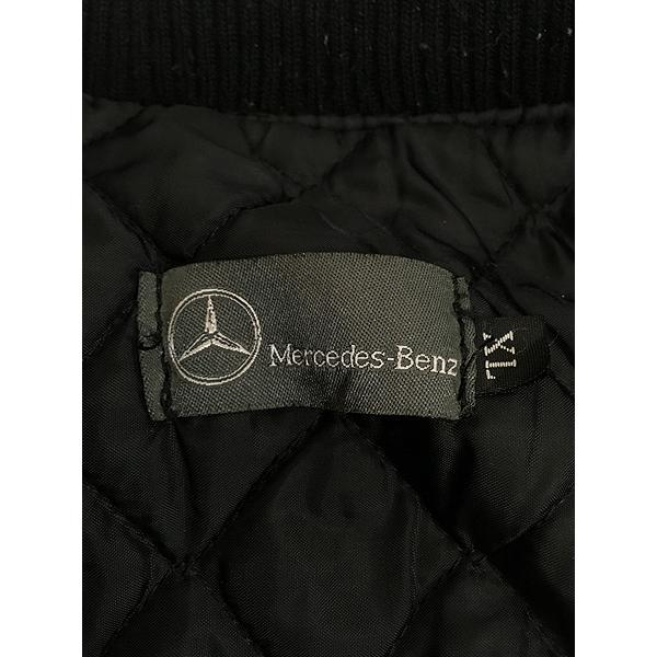 古着 00s Mercedes Benz ベンツ 刺しゅう 本革 レザー メルトン ウール