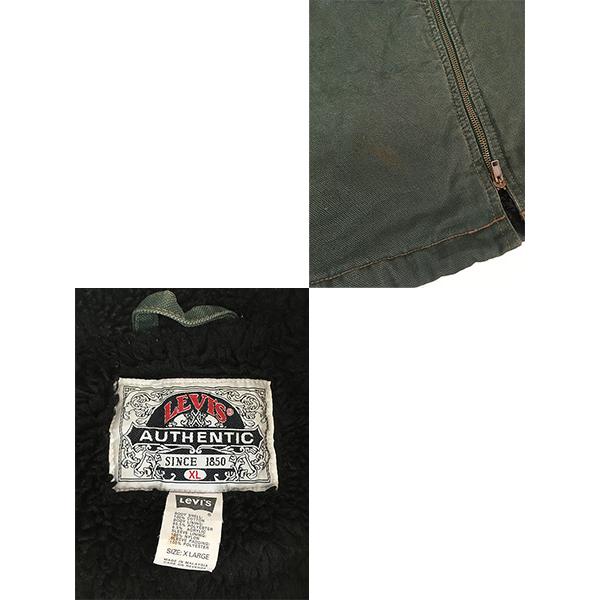 古着 90s Levi's 72629-3235 ボア フリース ライナー オリーブ ダック