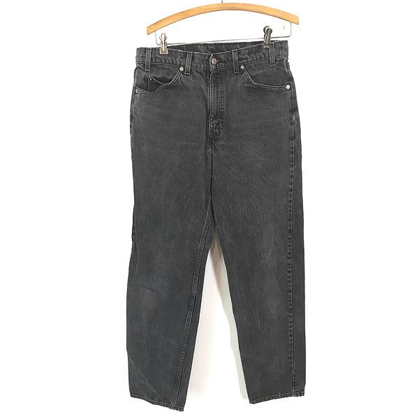 古着 90-00s USA製 Levi's 550 サルファ ブラック デニム パンツ