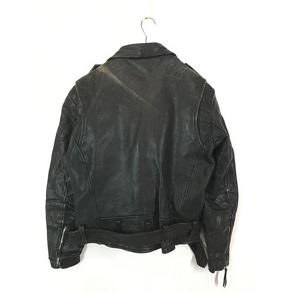 古着 90s TANNERY WEST ハの字 本革 レザー ダブル ライダース