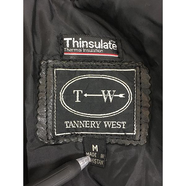 古着 90s TANNERY WEST ハの字 本革 レザー ダブル ライダース
