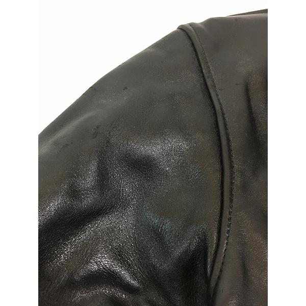古着 00s USA製 Vanson 変形 Dポケット 本革 カウハイド レザー ダブル