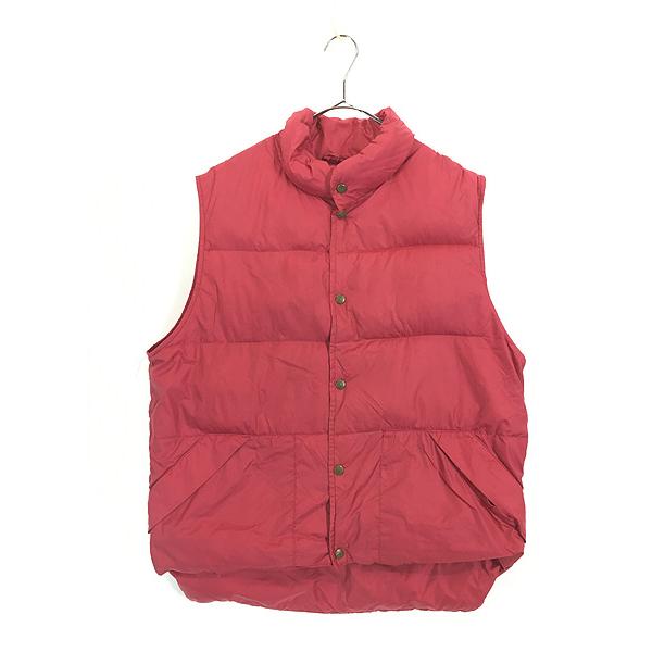 古着 80s LL Bean 軽量 ナイロン シェル グース ダウン ベスト レッド