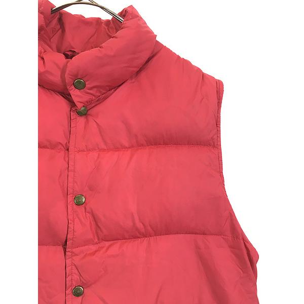 古着 80s LL Bean 軽量 ナイロン シェル グース ダウン ベスト レッド