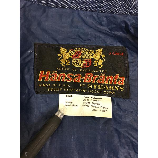 古着 70s USA製 Hansa-Branta by STEARNS デニム グース ダウン
