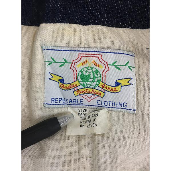 古着 80-90s Reputable Clothing 真紺 ブルー デニム ダブル
