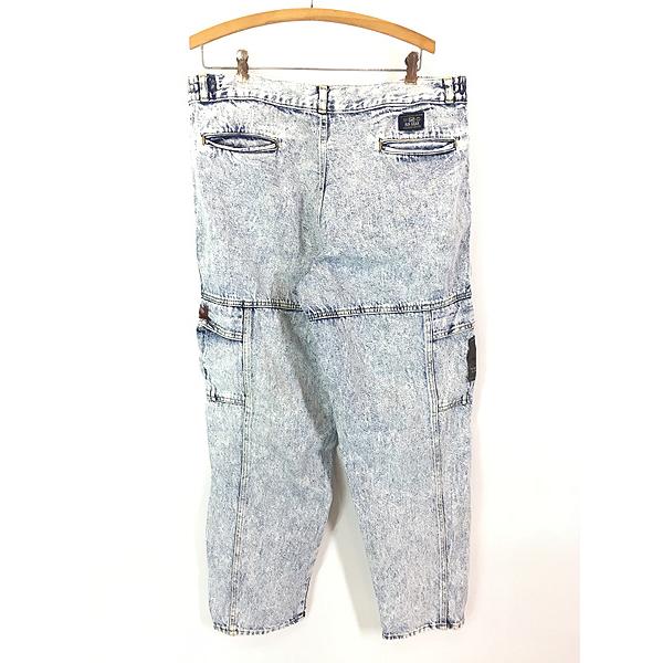 古着 90s Lee 「AIRGEAR」 1タック ブルー ケミカル デニム カーゴ