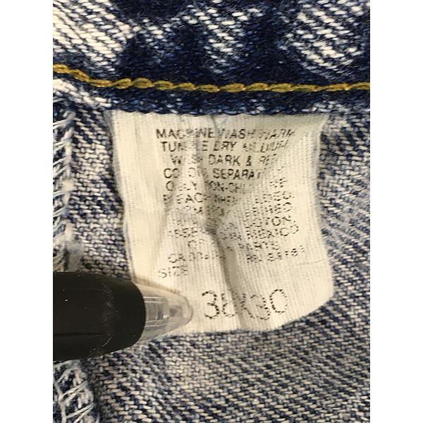 古着 90s Lee 「AIRGEAR」 1タック ブルー ケミカル デニム カーゴ