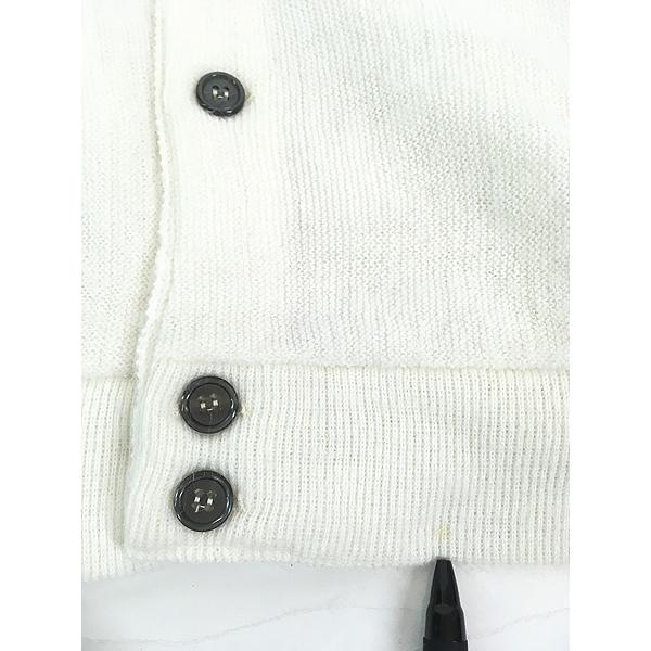 古着 70s IZOD LACOSTE ワニ パッチ アクリル ニット カーディガン 白