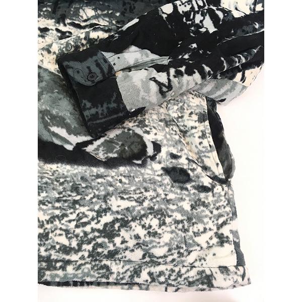 古着 SAGA MAN オオカミ ウルフ アニマル 裏ボア フリース パーカー XL