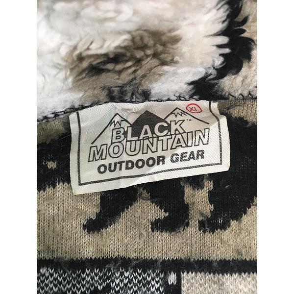 古着 90s USA製 BLACK MOUNTAIN シカ オオカミ クマ マルチ アニマル
