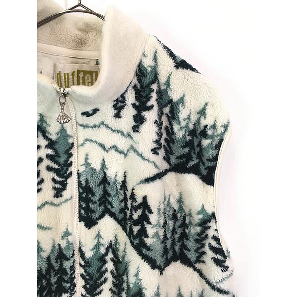 古着 90s duffel 森林 ツリー フリース ベスト L位 古着 古着 90s duffel 森林 ツリー フリース ベスト L位 : 古着屋ドラセナ