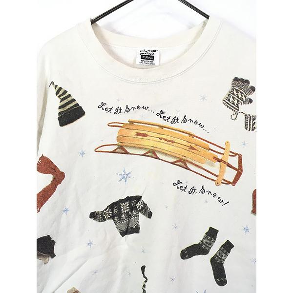 h*3様 rel e vant productsスウェット　XL 古着 90s rel e vant products ソリ ウィンター ウェア スウェット