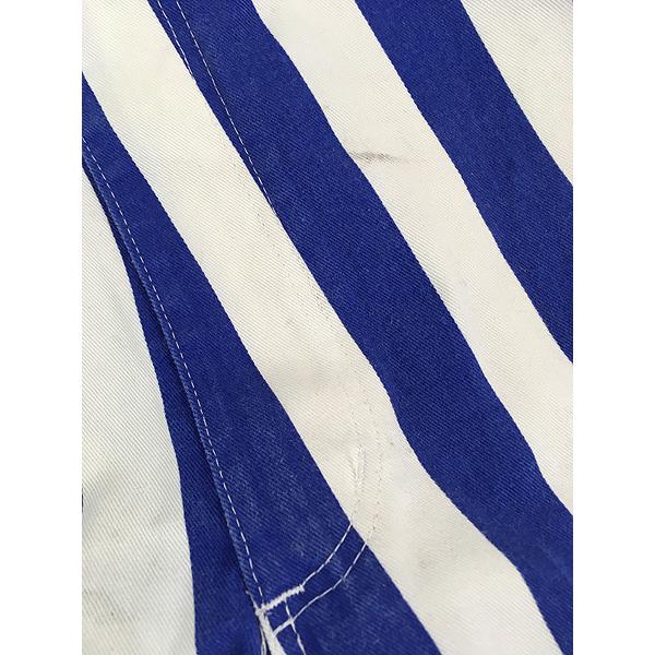 古着 90s GAME BIBS 太ピッチ ストライプ 総柄 デザイン