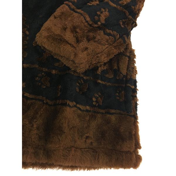 古着 90s USA製 MAZMANIA クマ 足跡 フリース ジャケット パーカー M 古着 古着 90s USA製 MAZMANIA クマ 足跡 フリース ジャケット パーカー M