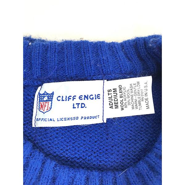 古着 80s USA製 NFL New York Giants ジャイアンツ アクリル ウール