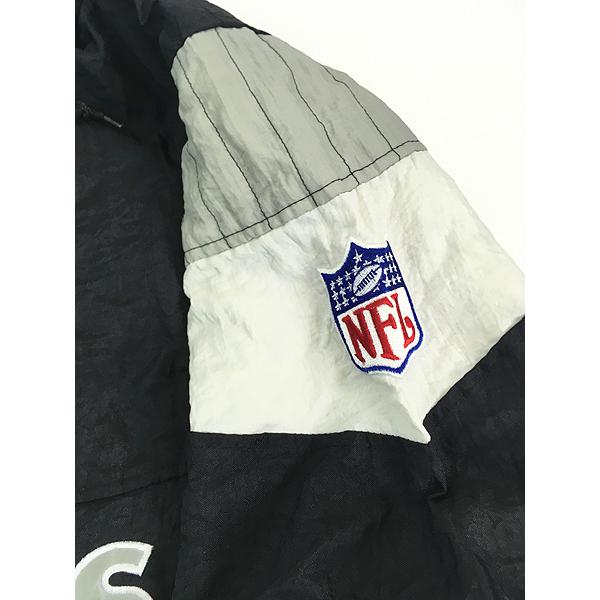 古着 90s STARTER NFL Las Vegas Raiders レイダース ハーフジップ
