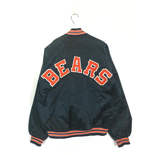 古着 80s STARTER NFL Chicago Bears ベアーズ 光沢 サテン スタジャン
