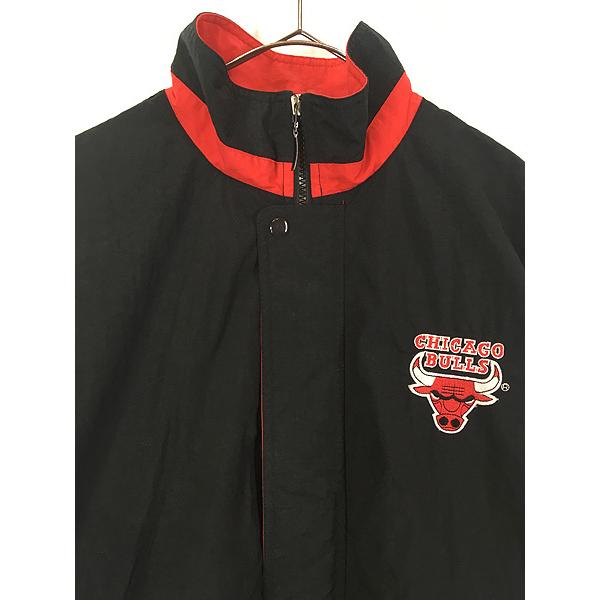 古着 90s NBA Chicago Bulls ブルズ 裏地 天竺 ナイロン ジャケット L