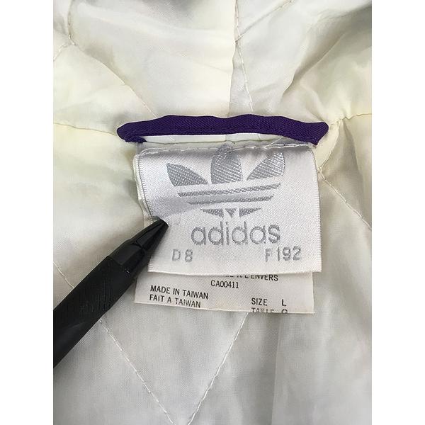 古着 80s adidas BIG ロゴ & トレフォイル パデット フーデッド