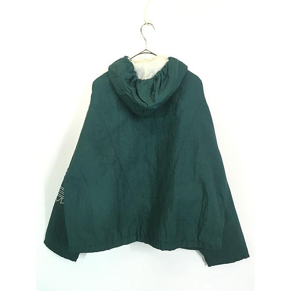 古着 90s adidas BIG ロゴ & トレフォイル パデット フーデッド