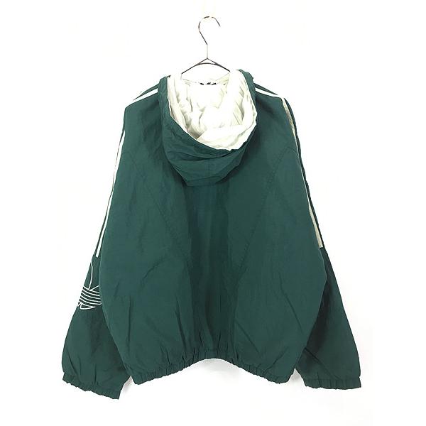 古着 90s adidas BIG ロゴ & トレフォイル パデット フーデッド