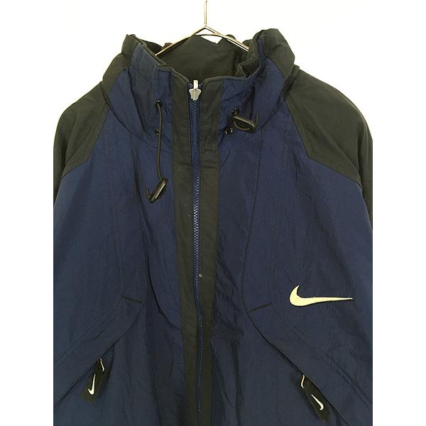 古着 90s NIKE ナイロン × フリース リバーシブル 4way ジャケット XL