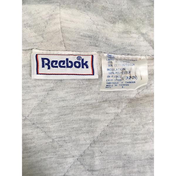 古着 80-90s Reebok VECTOR ロゴ 刺しゅう パデット ナイロン ジャケット パーカー L 古着 古着 80-90s Reebok VECTOR ロゴ 刺しゅう パデット ナイロン