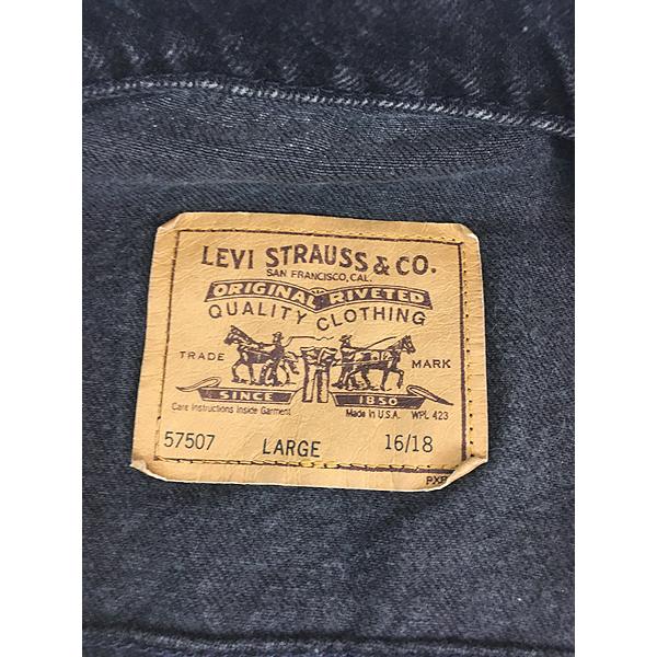 古着 90s USA製 Levi's 70507-4159 デカタグ サルファ ブラック