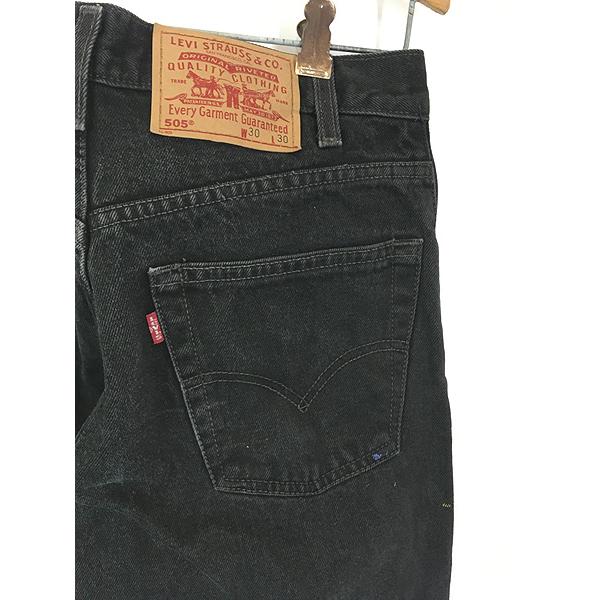 古着 90s Levi's 505-0260 サルファ スーパー ブラック デニム パンツ