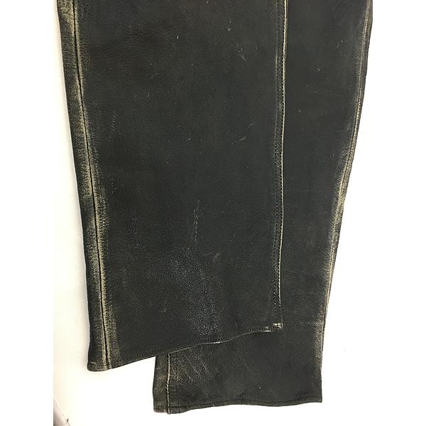 古着 90s パキスタン製 2BU WEAR 本革 カウハイド レザー パンツ