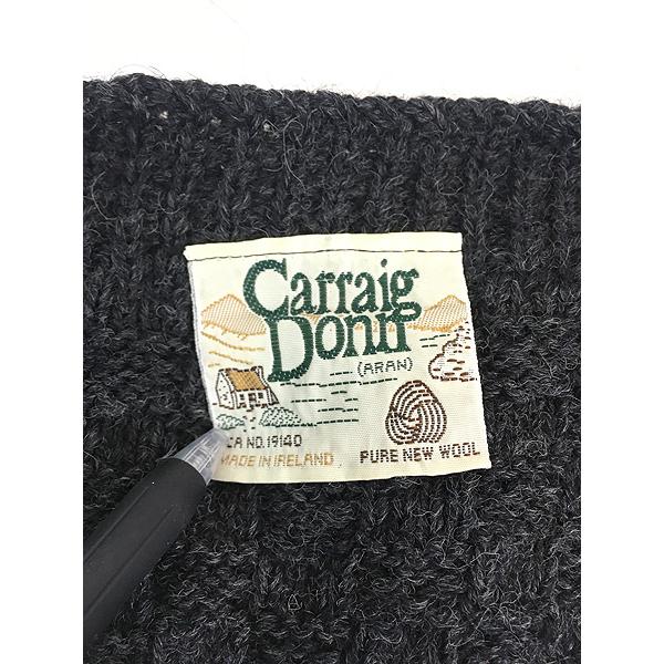 古着 90s Ireland製 Carraig Donn アラン フィッシャーマン ローゲージ 