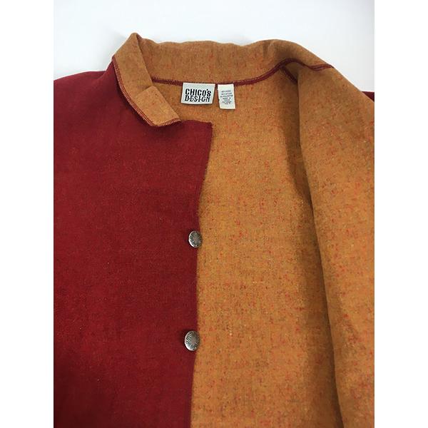 古着 90s CHICO'S DESIGN 刻印 ボタン 2tone 圧縮 ウール 古着 90s CHICO'S DESIGN 刻印 ボタン 2tone 圧縮 ウール