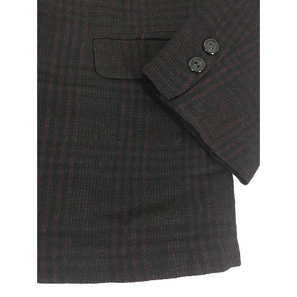 古着 60s USA製 CAMPUS ブラック × レッド チェック ウール テーラード
