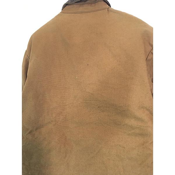 古着 70s Wrangler レッド キルティング パデッド ブラウン ダック ワーク カバーオール ジャケット 38 古着 70s Wrangler レッド キルティング パデッド ブラウン ダック