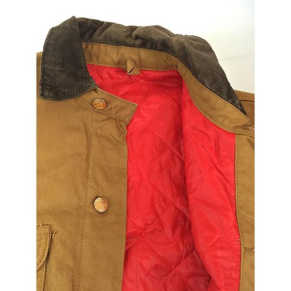 古着 70s Wrangler レッド キルティング パデッド ブラウン ダック