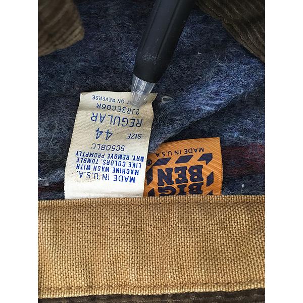 古着 70-80s USA製 BIG BEN by Wrangler ブランケット ライナー 古着 70-80s USA製 BIG BEN by Wrangler ブランケット ライナー