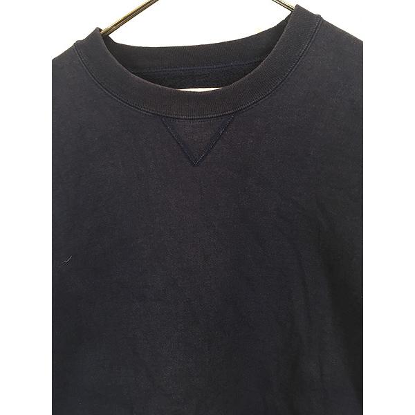 古着 90s USA製 Russell Pro Cotton 無地 ソリッド 前V セットイン