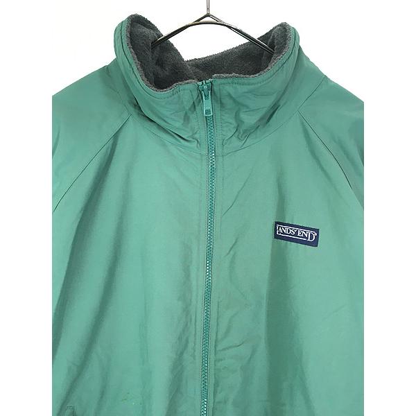 古着 90s LANDS' END フリース ライナー パデッド シェルド ジャケット