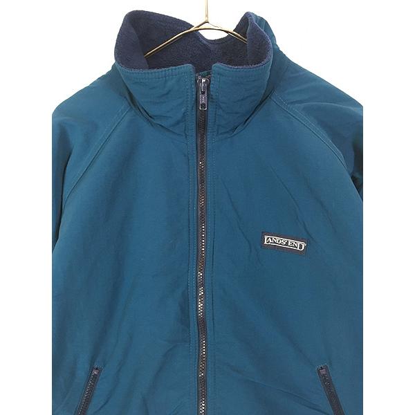 古着 90s LANDS' END 「Squall Jacket」 フリース ライナー パデッド