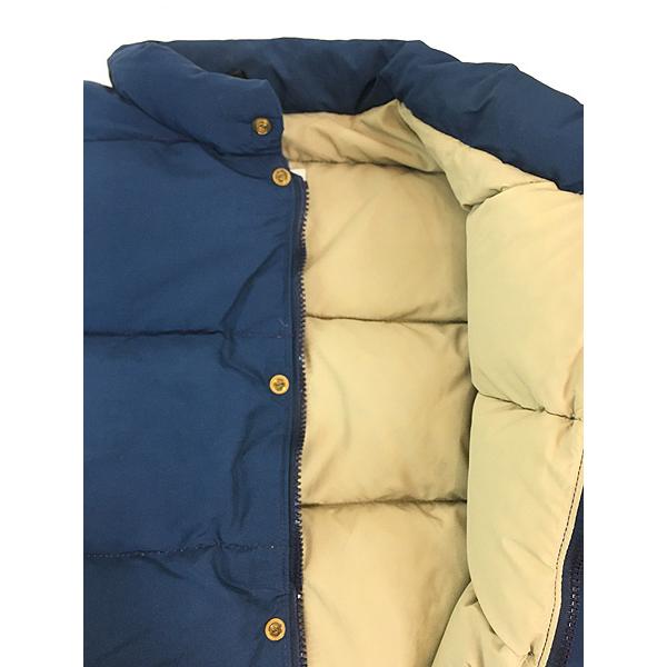 古着 80s USA製 WoolRich 60/40クロス シェル ダウン ベスト ネイビー