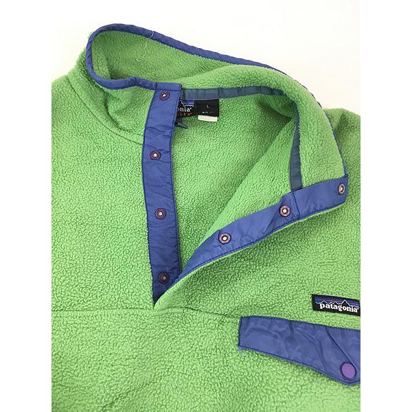 希少 美品 L パタゴニア Patagonia スナップT シンチラ フリース 古着 92s USA製 Patagonia スナップT シンチラ フリース