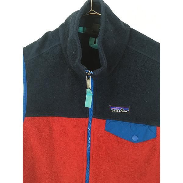 古着 16s Patagonia バイカラー スナップT フリース ベスト M