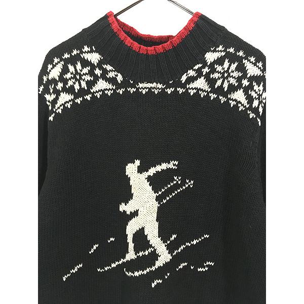 古着 90s LAUREN Ralph Lauren スキー ノルディック柄 ハイネック 